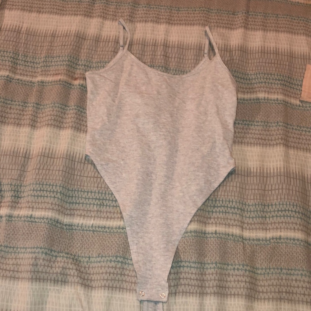 light grey high waisted bodysuit